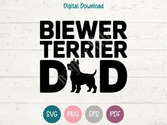 Biewer Terrier Dog Dad SVG PNG EPS PDF