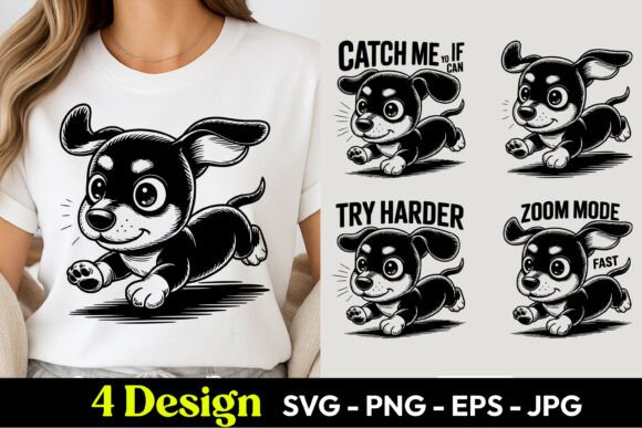 Catch Me Dog Humor SVG PNG
