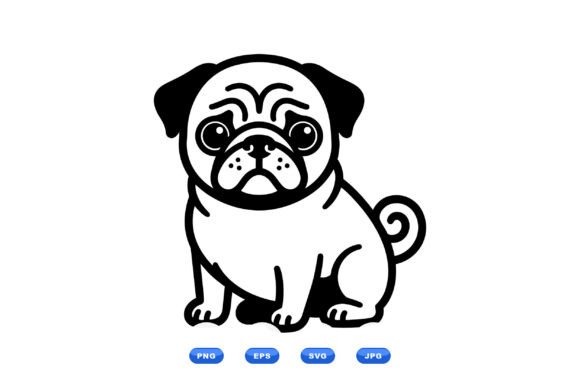 Cute Pug Dog Clipart SVG Review