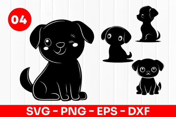 Cute Puppy Cartoon Dog SVG PNG for Embroidery