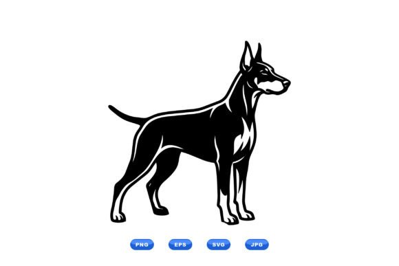 Doberman Dog Silhouette SVG Review for Embroidery Projects