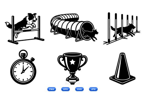Dog Agility SVG Icons Pack