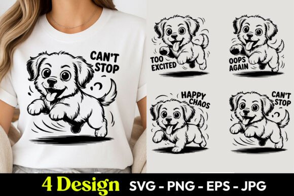 Happy Dog Cant Stop SVG PNG Review for Embroidery Projects