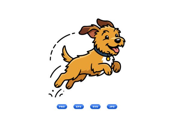 Happy Jumping Dog Clipart SVG Review