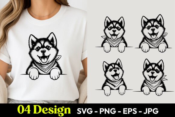 Husky Dog Face SVG PNG Review for Embroidery Projects