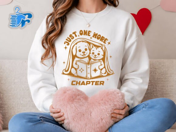 Just One More Chapter Dog Cat SVG