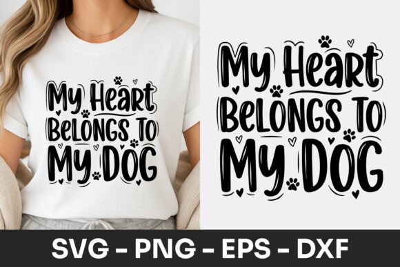 My Heart Belongs to My Dog Typography Review