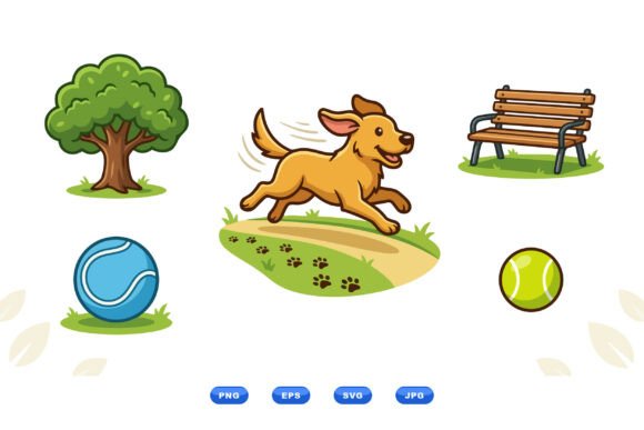 Playful Dog Park Clipart SVG Review