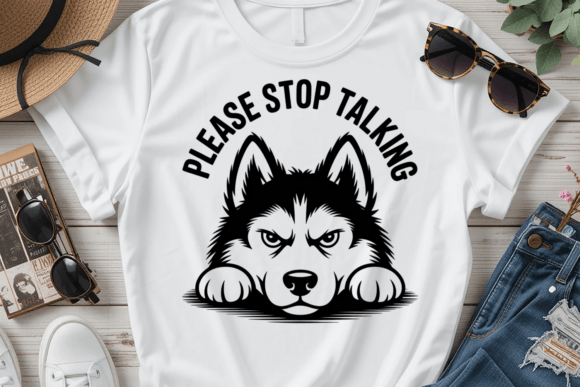 Please Stop Talking Dog SVG