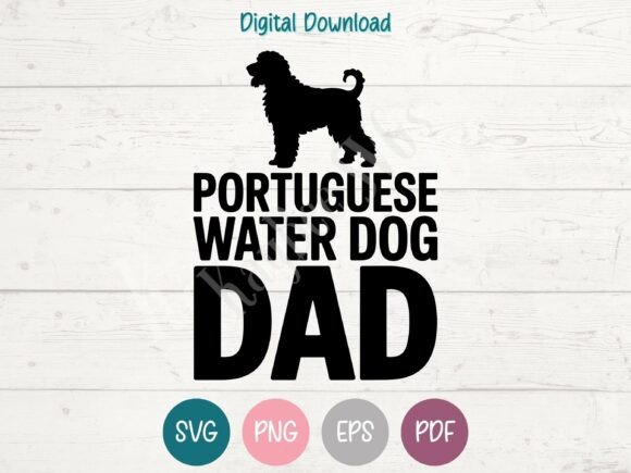 Portuguese Water Dog Dad SVG PNG EPS Review