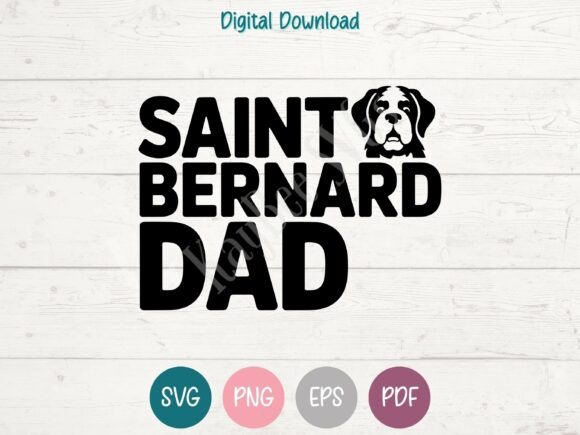 Saint Bernard Dog Dad SVG PNG EPS PDF Review