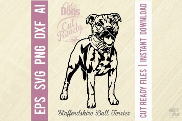Staffordshire Bull Terrier Svg Review for Embroidery Projects
